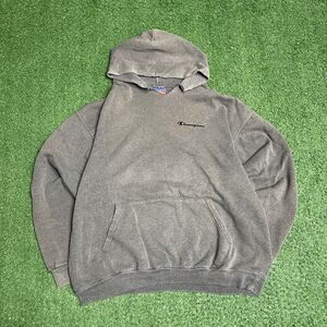 Y2K Champion Faded Fleece Hoodie Mens XL Vintage Wash Pullover